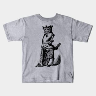 Vintage fish king fairy tale retro design Kids T-Shirt